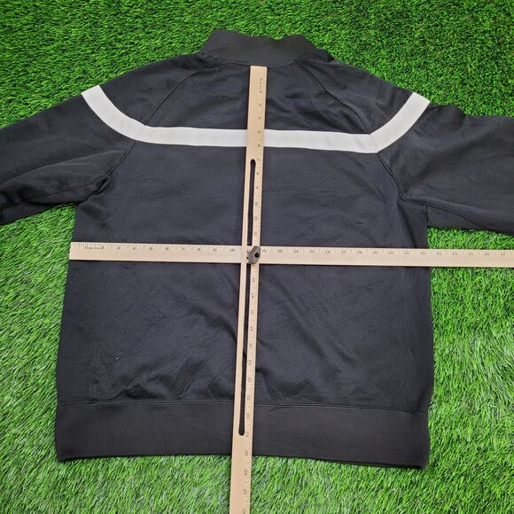 NIKE Track Jacket Large 22x25 Cropped Black - Picture 5 of 14